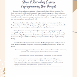 Reprogramming Your Thoughts - Worksheet